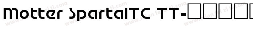 Motter SpartaITC TT字体转换